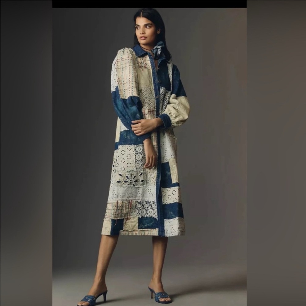 Anthropologie patch work dress jacket